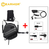 EARMOR M32 MOD4 Tactical Headset Head-mounted & M52 PTT One Set