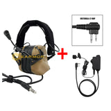 EARMOR M32 MOD4 Tactical Headset & M52 PTT One Set Fit for Military and Shooting Noise Canceling Headphones