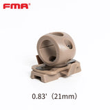 FMASingle-Clamp Rail Adapter 0.83 Inch Universal Laser Camera Flashlight Helmet Clamp TB368