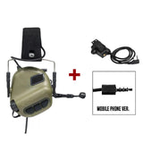 EARMOR Military Tactical Headset M32 MOD4 & PTT Adapter One Set