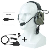 EARMOR M32 MOD4 Tactical Headset Head-mounted & M52 PTT One Set