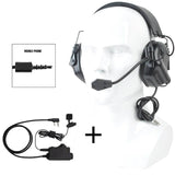 EARMOR M32 MOD4 Tactical Headset & M52 PTT One Set Fit for Military and Shooting Noise Canceling Headphones