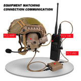 Military AMP Tactical HeadSet Noise Reduction Aviation Communication Headphone