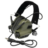 EARMOR M32 MOD4 Tactical Headset Communication Electronic Noise Clearancer - Foliage Green