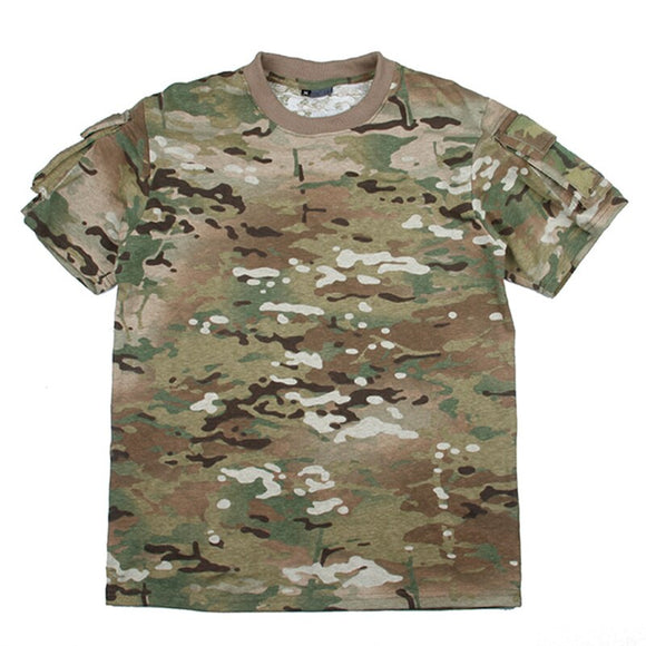 TMC New Summer Camouflage Short Sleeve Crew Neck Top